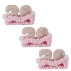 펫나인 반려동물 귀요미 헤드기어 머리띠 3p, 양 핑크