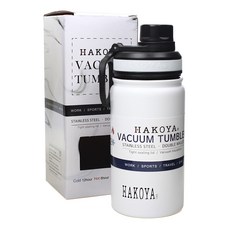 HAKOYA 真空保溫運動水瓶, 白色, 400ml