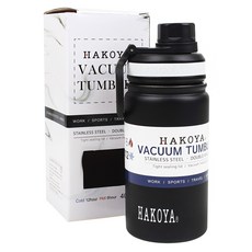 HAKOYA 真空保溫運動水瓶, 黑色, 400ml