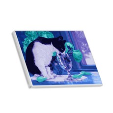 헬로페인팅 직접그리는 DIY 캔버스 도면 물마시는고양이, 2, 1개