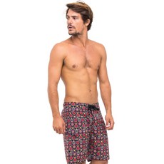 69SLAM 男款花卉骷髏印花彈力短褲