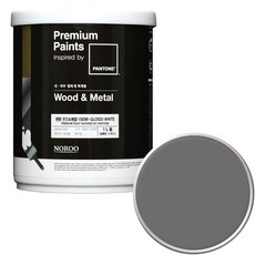 노루페인트 팬톤 우드앤메탈 반광 페인트, 18-0601 Charcoal Gray, 1L, 1개