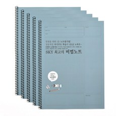tobe 최고의비법 노트 slim, 민트 블루, 5개입