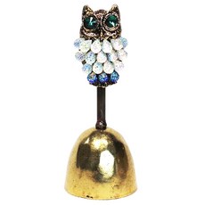 E&N 手工水滴貓頭鷹手搖鈴, 藍色