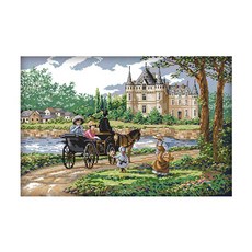 ZKF 十字繡 DIY 套組郊區風光, 混色, 1套