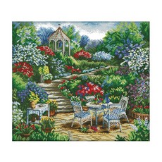 ZKF 十字繡 DIY 套組花園角 2, 混色, 1套