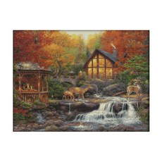 ZKF十字繡DIY套組鹿頸, 1套, 混色