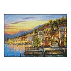 ZKF 十字繡 DIY 套組街燈風景, 1套, 混色