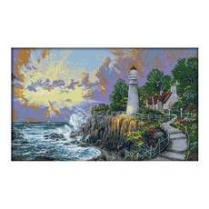 ZKF 十字繡 DIY 套組信號燈塔, 混色, 1套