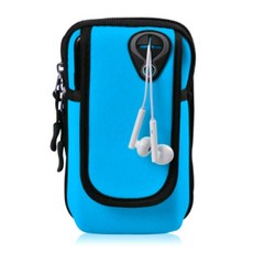 男女通用運動手腕包, 天藍色