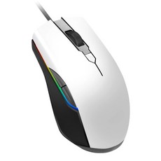 ABKO HACKER 3389 RGB高級光學遊戲滑鼠 A900, 白色的