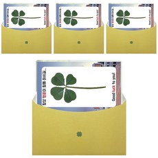 LUCKY7DAYSI 幸運禮物四葉三葉草目標卡+信封套組, 韓國藝術大學, 4套