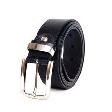 NICOLE LENIC 皮革腰帶 A3028, 黑色