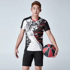 PGNC 男款印花短袖T恤+短褲 MP7-238