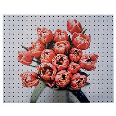 室內裝飾洞洞板鬱金香D 白色, 1個