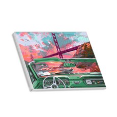 헬로페인팅 그림그리기 DIY 도면 자동차와대교07, 혼합 색상, 1개