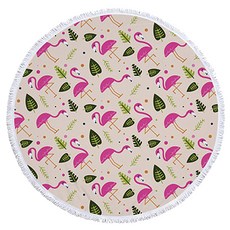 THE ZAKKA 可愛紅鶴圓形沙灘巾, Q206LHLL076, 1個