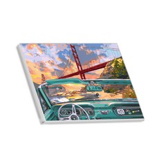 헬로페인팅 그림그리기 DIY 도면 자동차와대교01, 혼합 색상, 1개