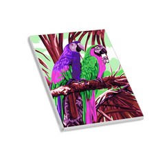 헬로페인팅 그림그리기 DIY 도면 앵무새두마리205, 혼합 색상, 1개