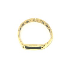 38 A57鍺手鍊 黑&金 15顆, 1個