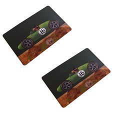 해피트레이딩 해피팝 오픈카도그 주방욕실 발매트 2p, 그린카