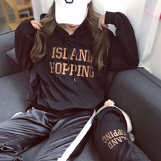 Noland S&H ISLAND HOPPING連帽衣 寵物狗情侶衣, 黑色的