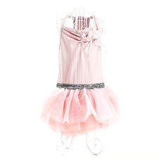 슈퍼식스 반려동물 봄 여름 메쉬 드레스, 핑크, 1개