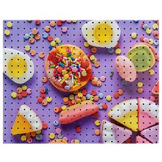 NB Commerce 室內裝飾洞洞板 紫色果凍 白色, 1個