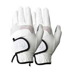 Groovator Advice One 男士左手高爾夫手套 2p, 白色的