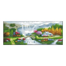 ZKF 十字繡 DIY套組 故鄉, 1套, 混合顏色