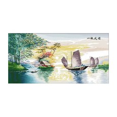 ZKF 十字繡 DIY 套組和平航程 9, 混色, 1套