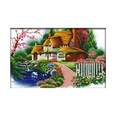 ZKF 十字繡 DIY 套組夢想小屋, 混色, 1套