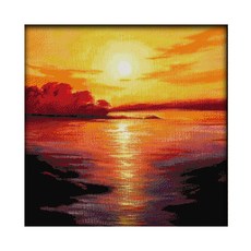 ZKF 十字繡 DIY 套組 Shining Sea, 混色, 1套