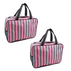 ABM 海灘條紋沐浴包 粉紅色, 2入