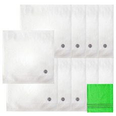 송월타월 호텔컬렉션클래식미니 10p + 때밀이 연두, 아이보리, 1세트