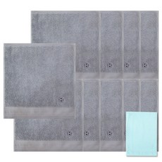 송월타월 호텔컬렉션클래식미니 10p + 칼라행주 하늘, 연회색, 1세트