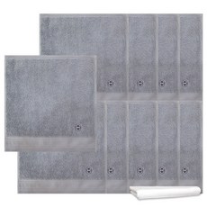 송월타월 호텔컬렉션클래식미니 10p + 행주 30, 연회색, 1세트