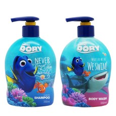 Disney 迪士尼 Dory洗髮精 330ml+Dory沐浴乳 330ml, 1組