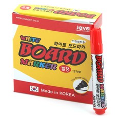 JAVAPEN 白板筆, 紅色, 12支