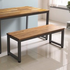 홈인홈 더튼튼한 원목 벤치의자M 1200 x 400 mm, 아카시아 + 그레이