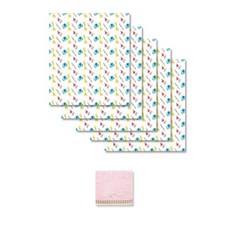 송월타월 리틀쥬 가제 손수건 5p + 허니펜스 핸드타올 분홍