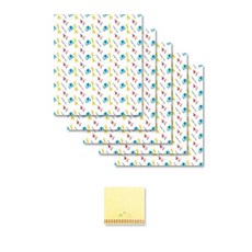 송월타월 리틀쥬 가제 손수건 5p + 허니펜스 핸드타올 노랑