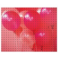 Anvy Commerce 室內裝潢洞洞板 粉紅氣球 白色, 1個