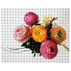 Anvy Commerce 室內裝飾圓孔洞洞板 白色, 1個