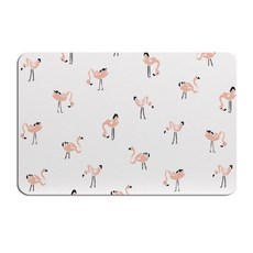 Super Six 滿滿粉色水彩感插圖速乾珪藻土浴室地墊 S 35 x 45 cm, M-53, 1個