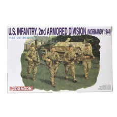 DRAGON 1/35 美國步兵第二裝甲師（諾曼底 1944）塑料模型, 1個