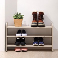 ArAmA 橫式鞋櫃, 水洗白, 3層