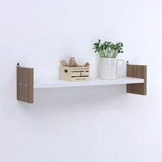 ArAmA 壁掛式收納置物架, 橡木 + 白色