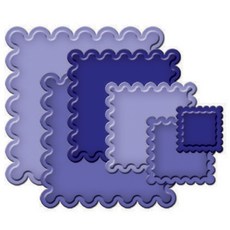스펠바인더 die 만들기 재료 Classic Scalloped Squares LG, 혼합 색상, 1개