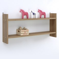 ArAmA 雙層壁掛式收納置物架, 橡木